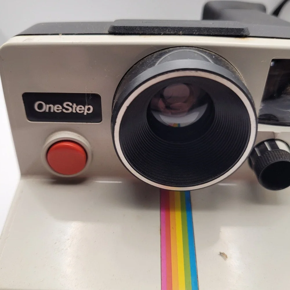 Polaroid Land Camera OneStep Rainbow Stripe SX-70 Instant Film Camera with Case